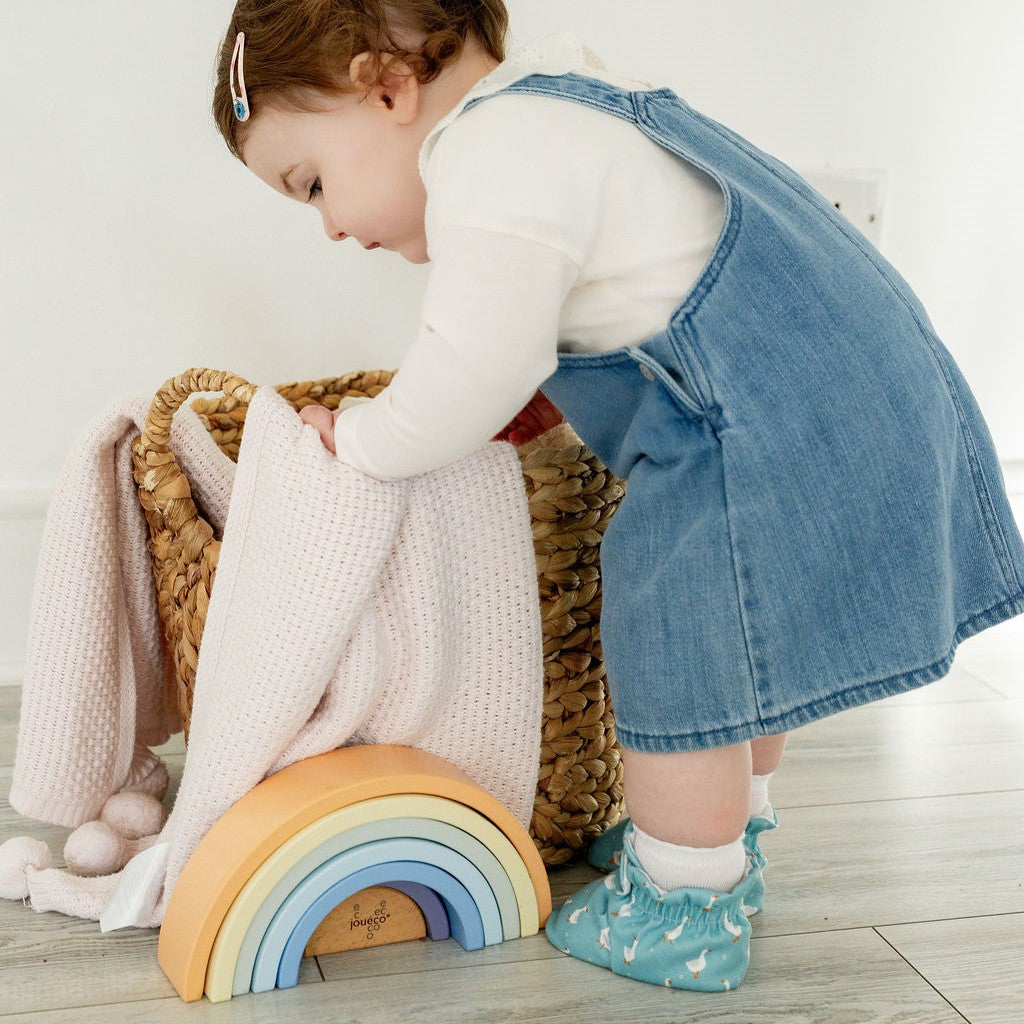 Teal - Water Resistant Stay On Baby Booties With Non-Slip Soles | Snugabugz - Snugabugz