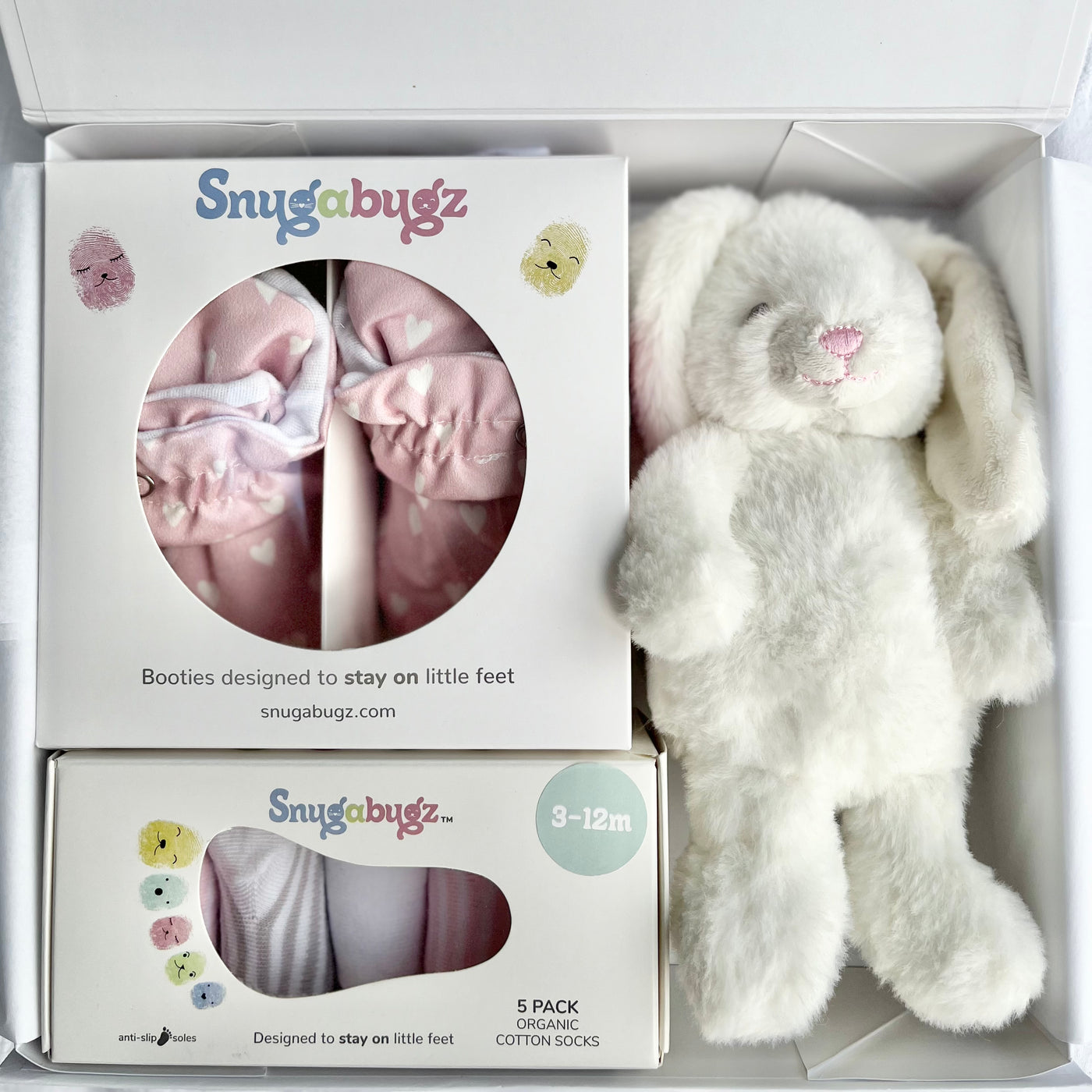 Snugabugz | Baby Girl Luxury Gift Box with Bunny Rabbit Plush
