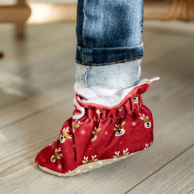 Christmas Stay On Baby Booties With Non-Slip Soles | Snugabugz