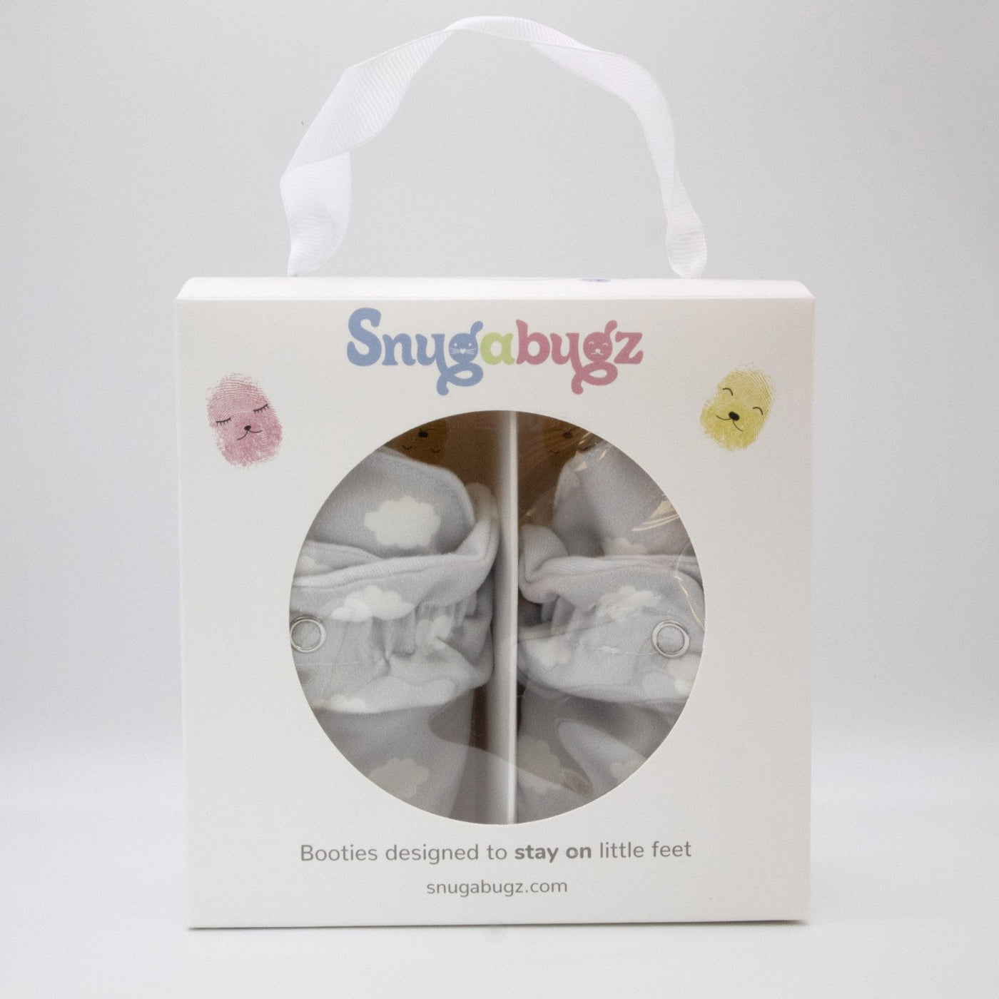 Gender Neutral baby booties that stay on for infants made with soft organic cotton, sustainable, with flexible non-slip soles. Barefoot soft sole baby shoes. Barefoot soft sole baby shoes in gift box for baby shower gift or new baby gift idea.